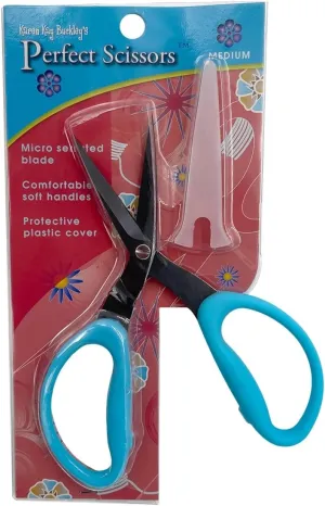 Karen Kay Buckley® Perfect Scissors™, Medium 6-inch #KKBPSM Micro-Serrated Non-Slip Blades for Appliqué, Fabric Trimming, Quilting, Sewing, Patchwork, Crafts. Sharp Blades Grip and Cut Many Layers