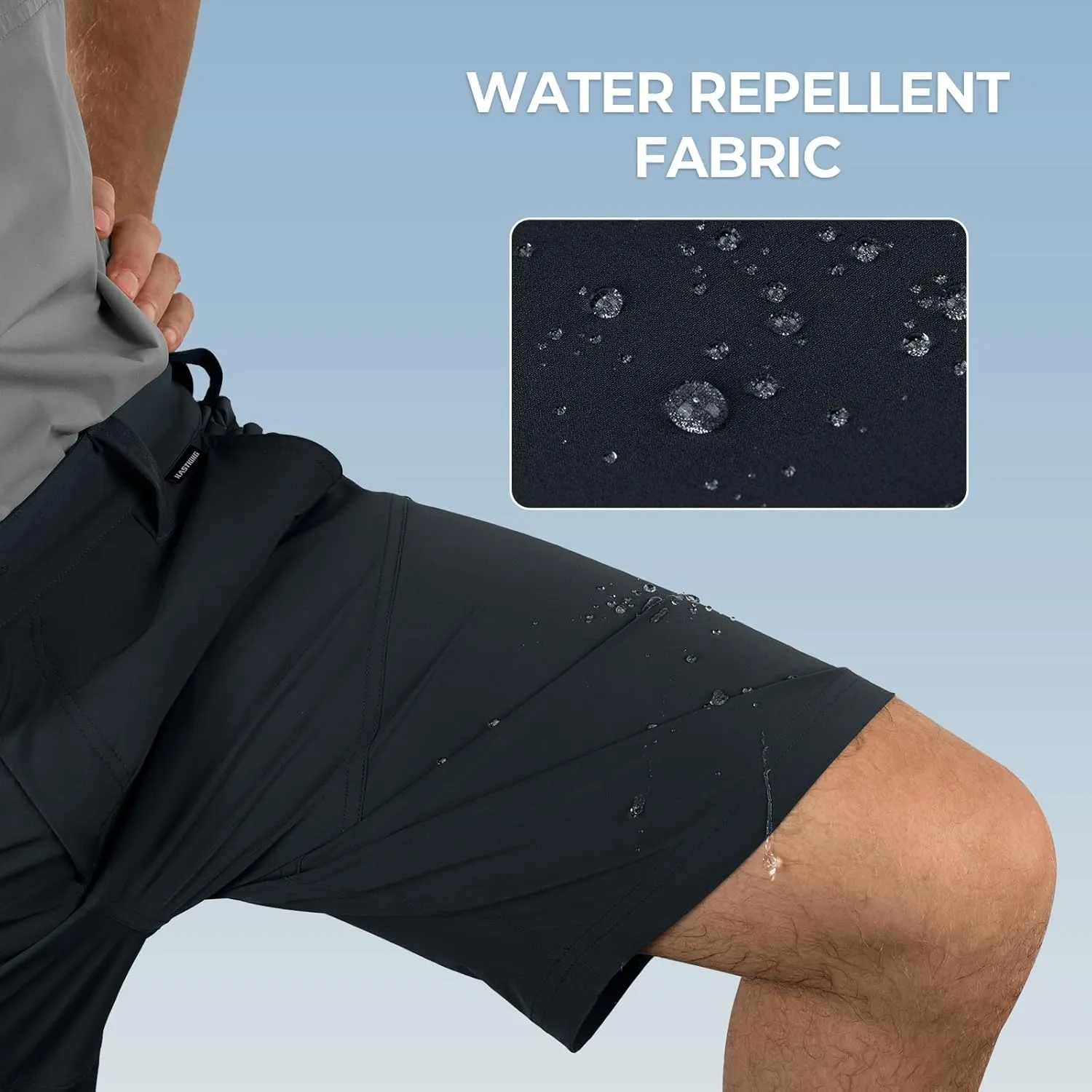 KastKing Cool Caster Men's Fishing Shorts, UPF 50  Hiking Shorts, 10.5” and 7.5” Available, Water Repellent, 4-Way Stretch
