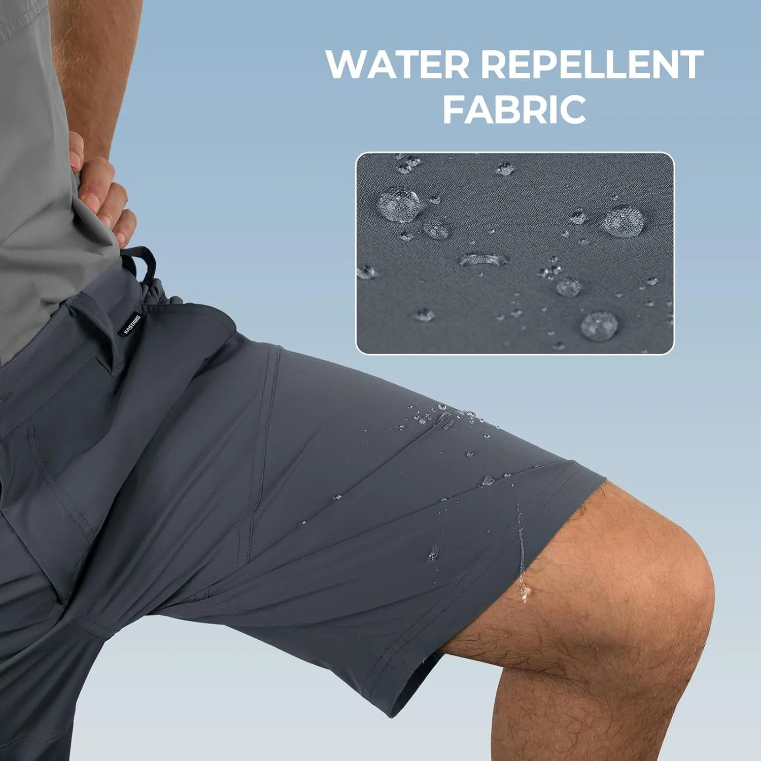 KastKing Cool Caster Men's Fishing Shorts, UPF 50  Hiking Shorts, 10.5” and 7.5” Available, Water Repellent, 4-Way Stretch