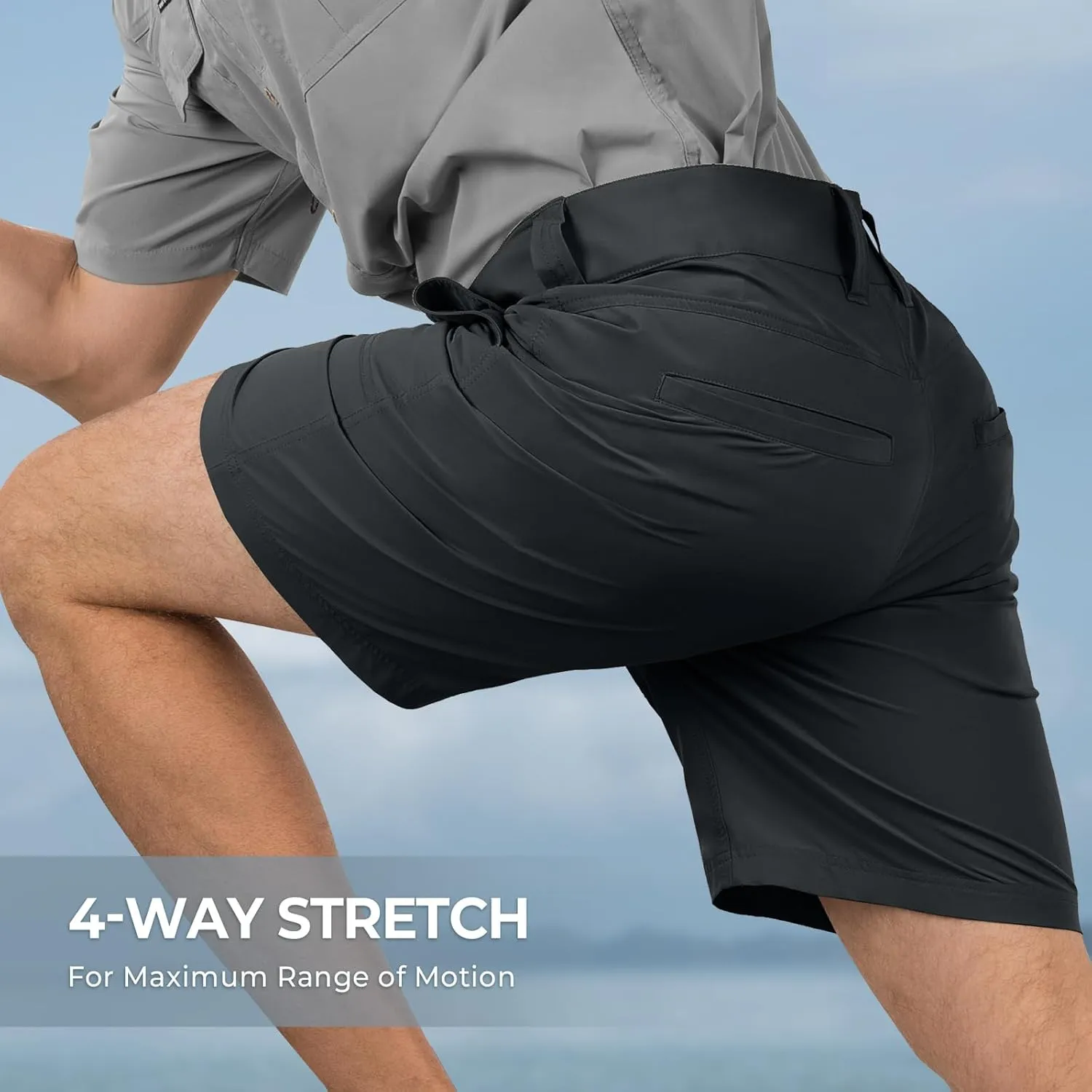 KastKing Cool Caster Men's Fishing Shorts, UPF 50  Hiking Shorts, 10.5” and 7.5” Available, Water Repellent, 4-Way Stretch