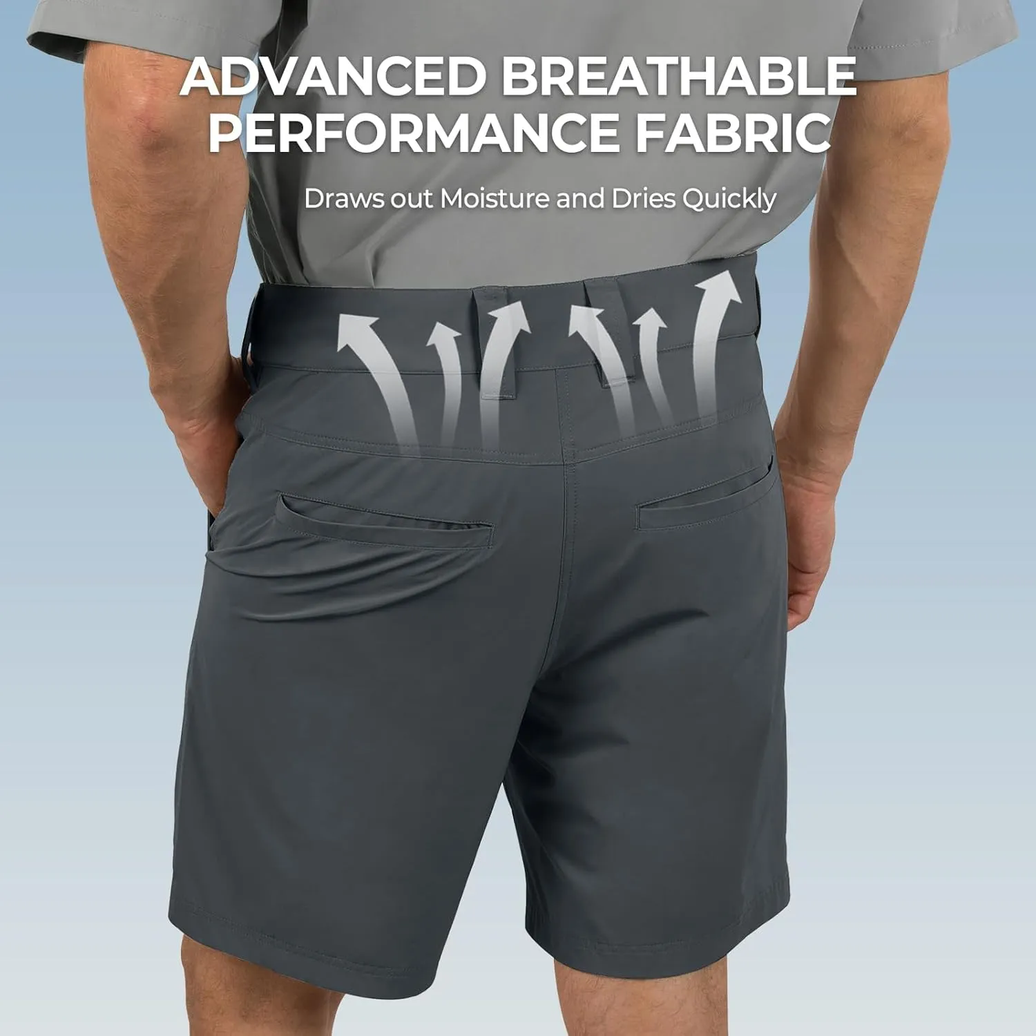 KastKing Cool Caster Men's Fishing Shorts, UPF 50  Hiking Shorts, 10.5” and 7.5” Available, Water Repellent, 4-Way Stretch