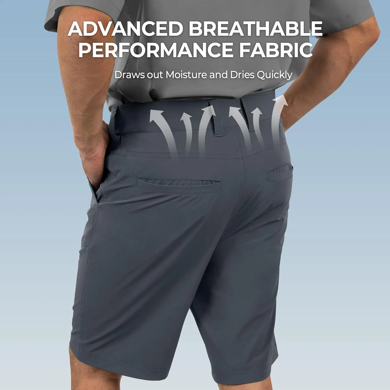 KastKing Cool Caster Men's Fishing Shorts, UPF 50  Hiking Shorts, 10.5” and 7.5” Available, Water Repellent, 4-Way Stretch