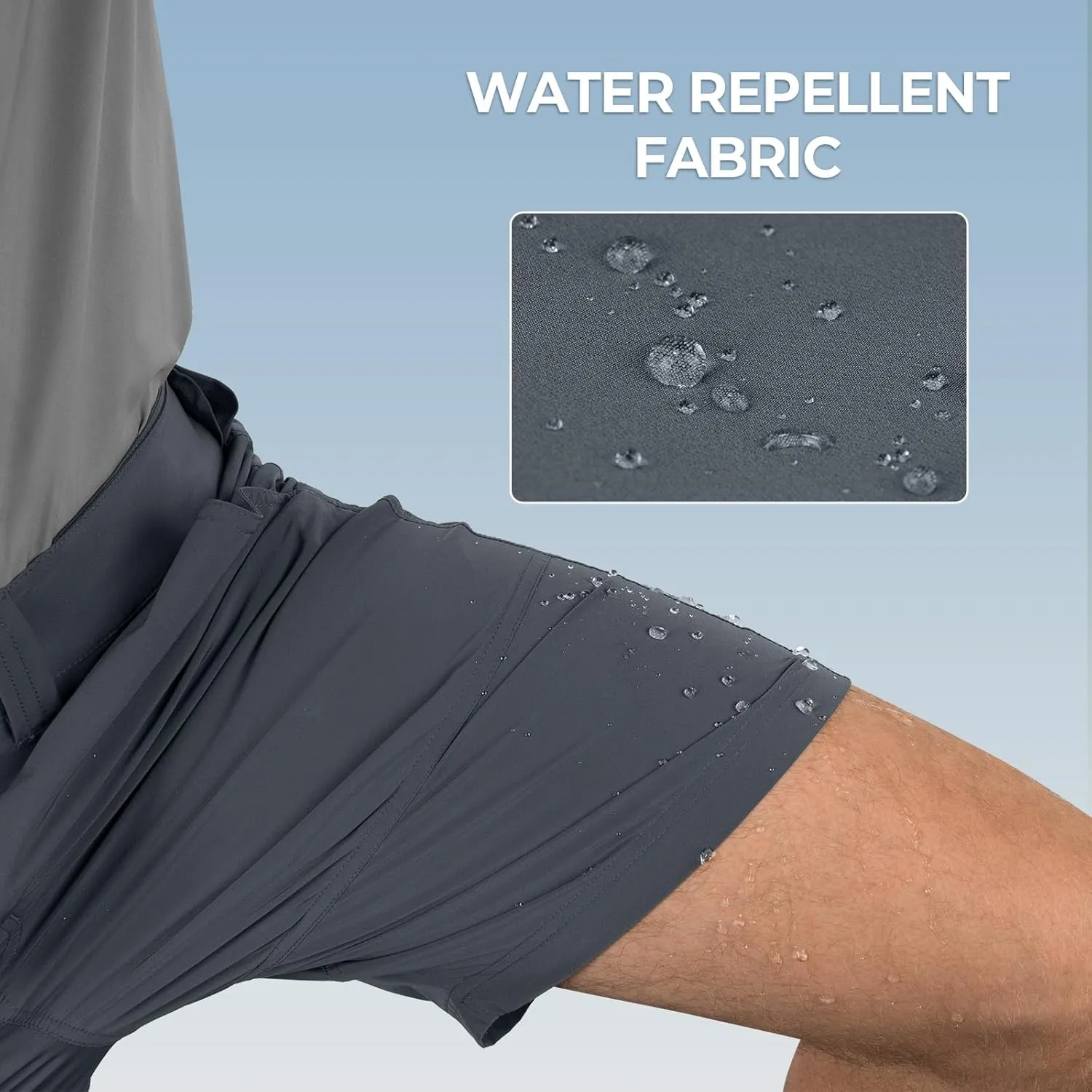 KastKing Cool Caster Men's Fishing Shorts, UPF 50  Hiking Shorts, 10.5” and 7.5” Available, Water Repellent, 4-Way Stretch