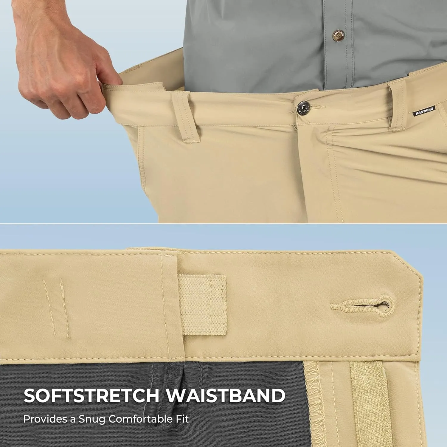 KastKing Cool Caster Men's Fishing Shorts, UPF 50  Hiking Shorts, 10.5” and 7.5” Available, Water Repellent, 4-Way Stretch
