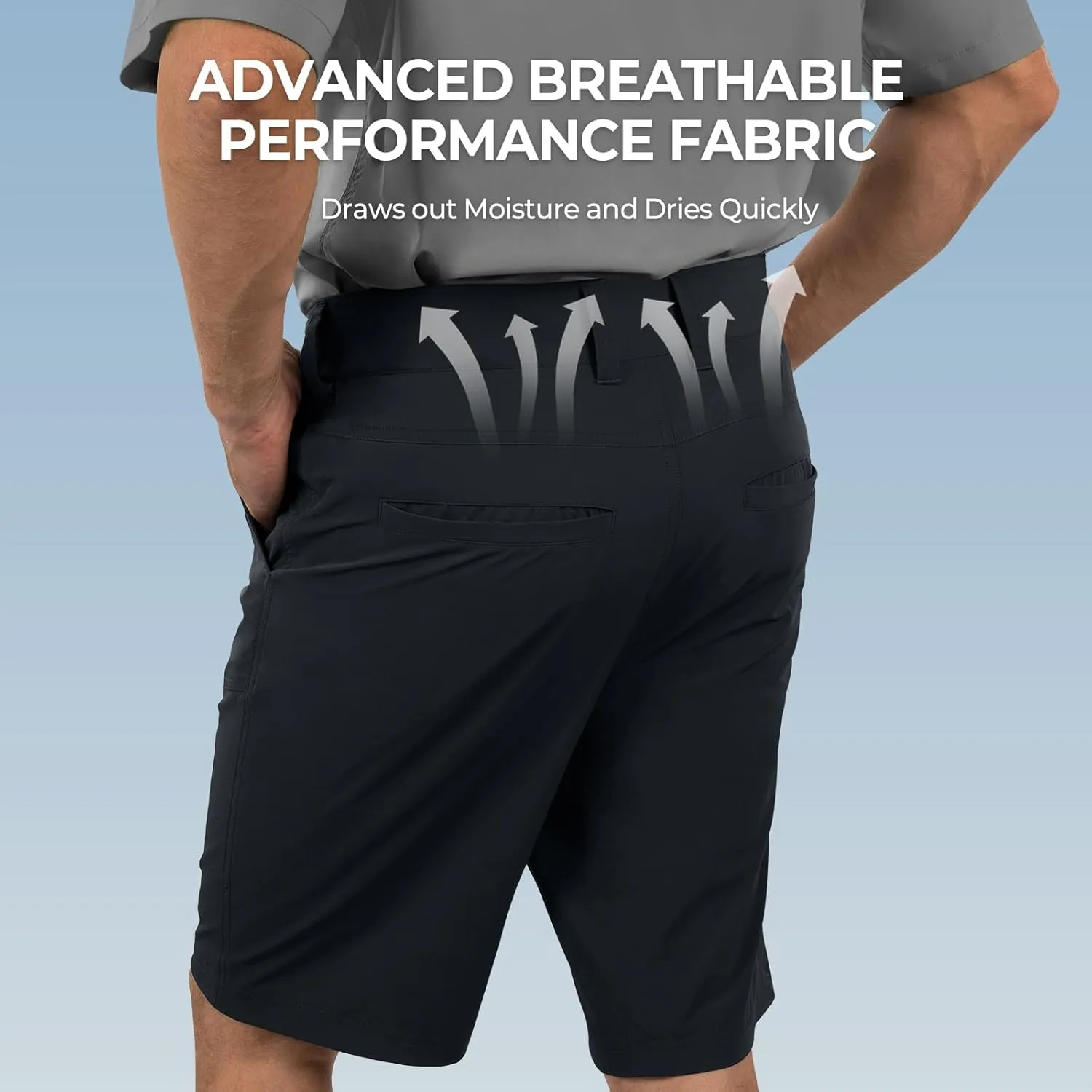 KastKing Cool Caster Men's Fishing Shorts, UPF 50  Hiking Shorts, 10.5” and 7.5” Available, Water Repellent, 4-Way Stretch