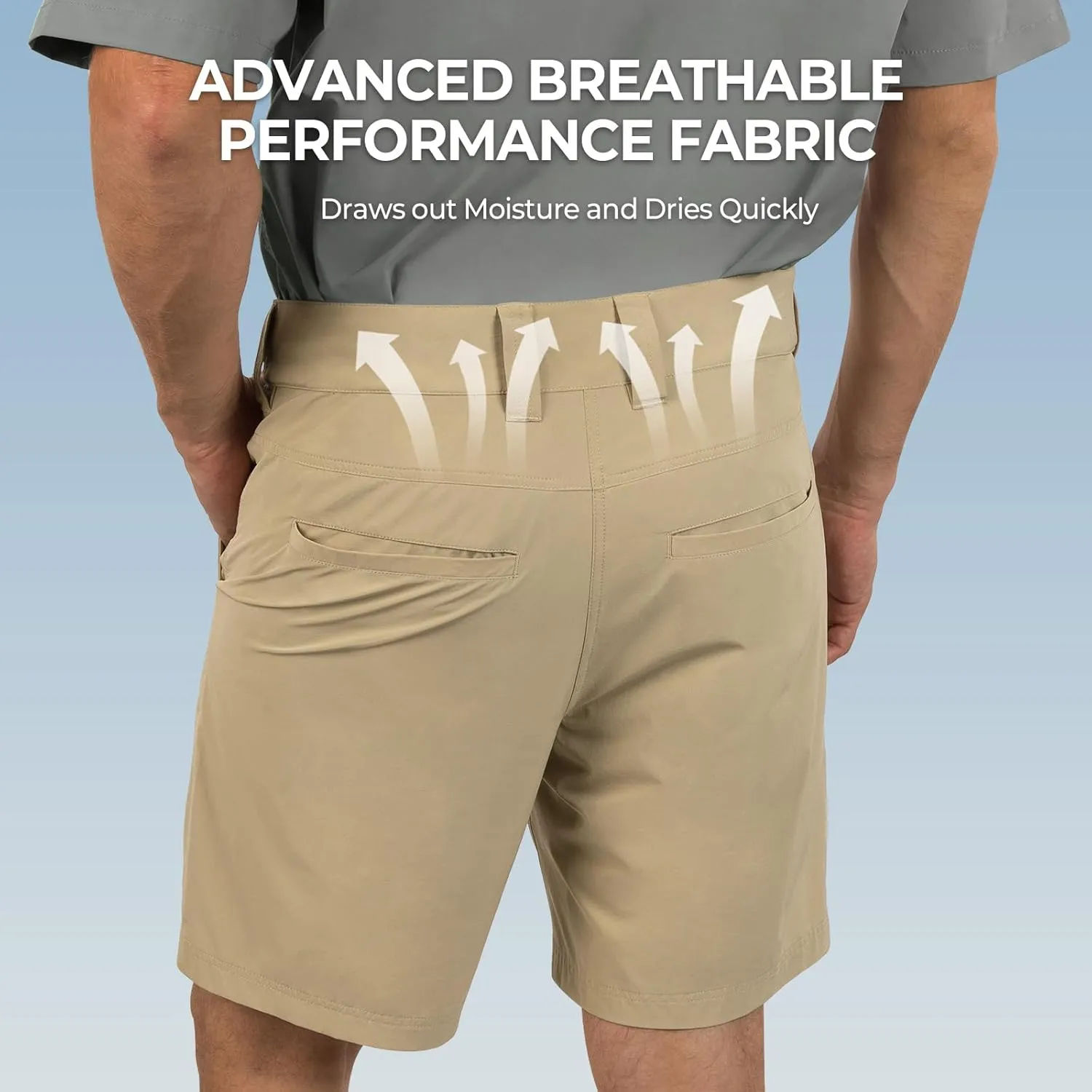 KastKing Cool Caster Men's Fishing Shorts, UPF 50  Hiking Shorts, 10.5” and 7.5” Available, Water Repellent, 4-Way Stretch