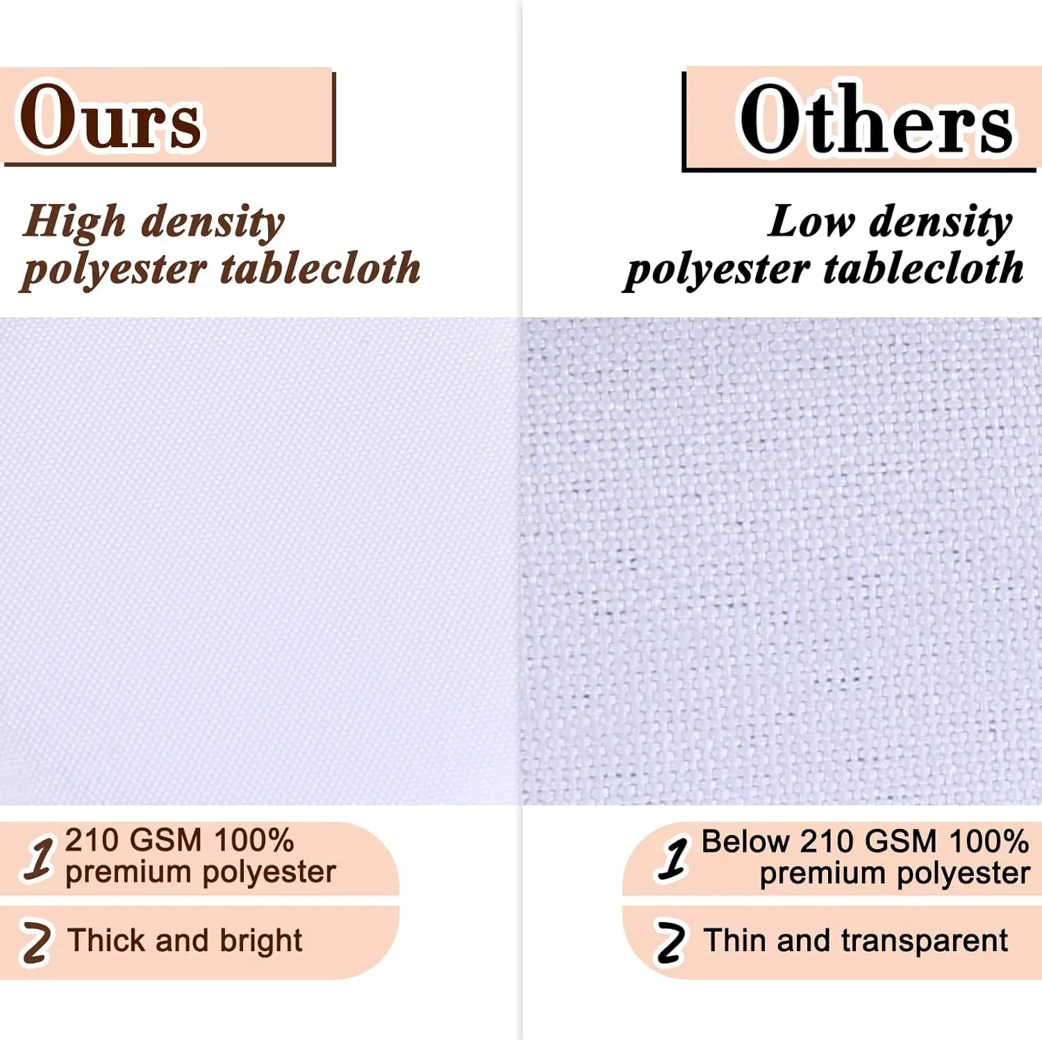 Kesfey 4 Packs White Polyester Table Cloth 60 x102 inch Washable Wrinkle Resistant Tablecloths Fabric Table Covers for 6 Foot Rectangle Tables High Density Banquet Tablecloth for Wedding Celebration