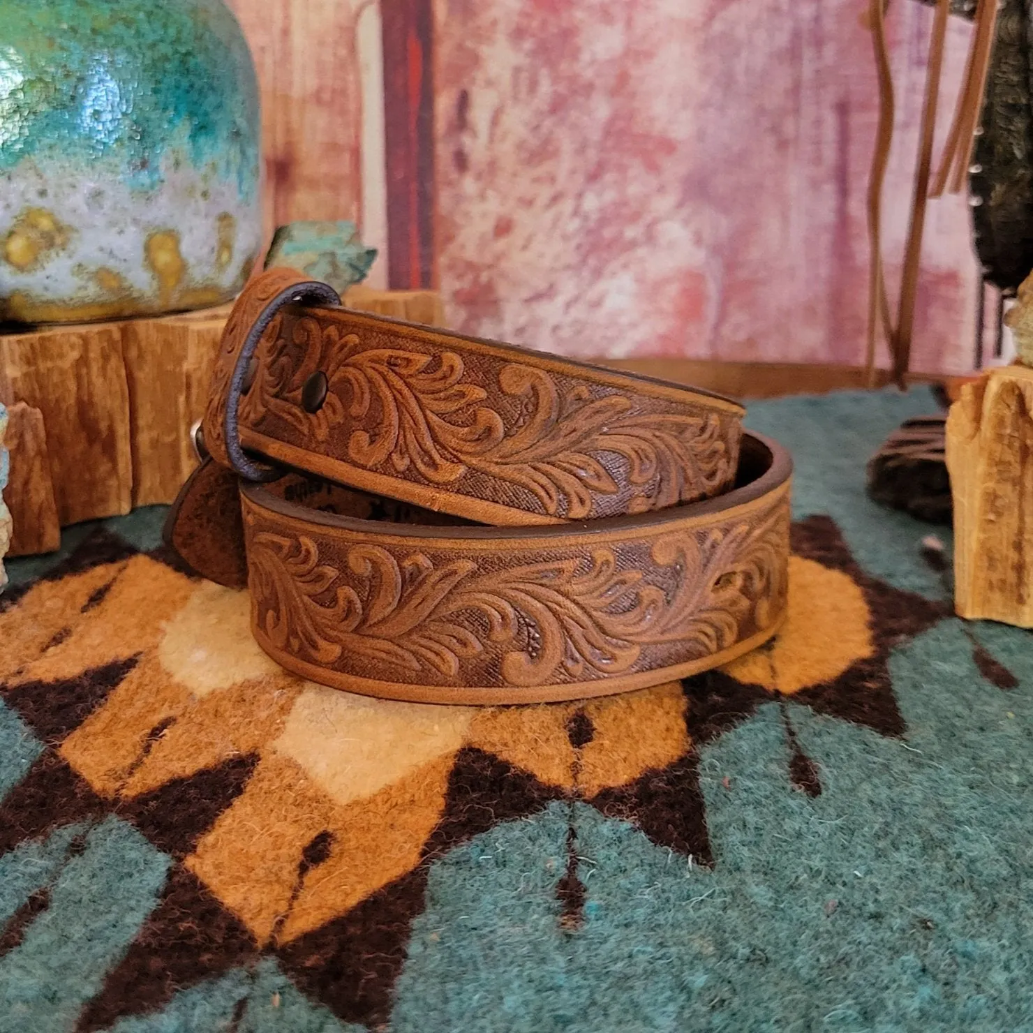 Kid's Leather Belt "Little Texas" by Tony Lama C60119