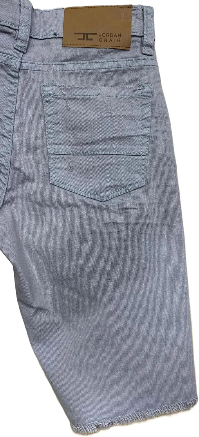 Kids Shreded L/Grey Jeans Shorts