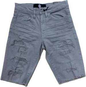 Kids Shreded L/Grey Jeans Shorts