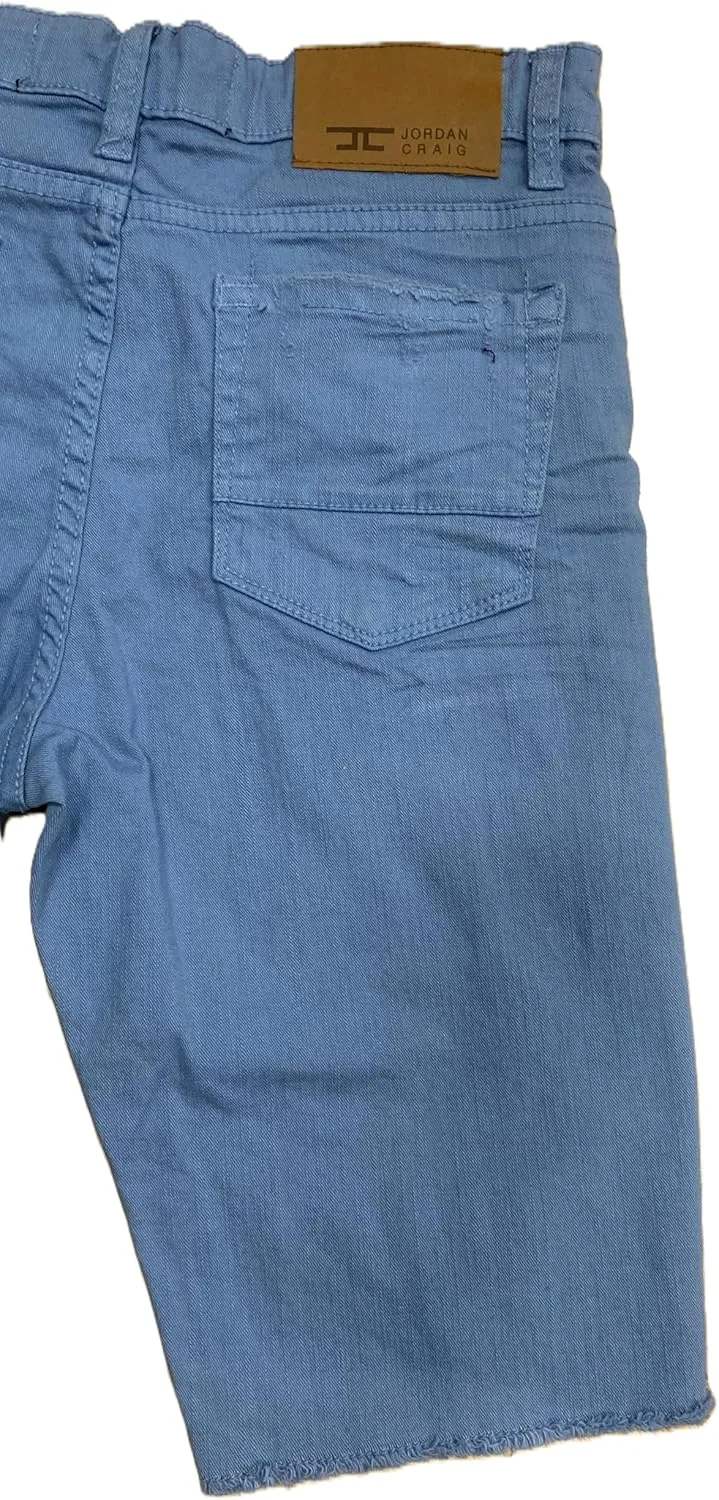 Kids Shreded Sky Blue Jeans Shorts