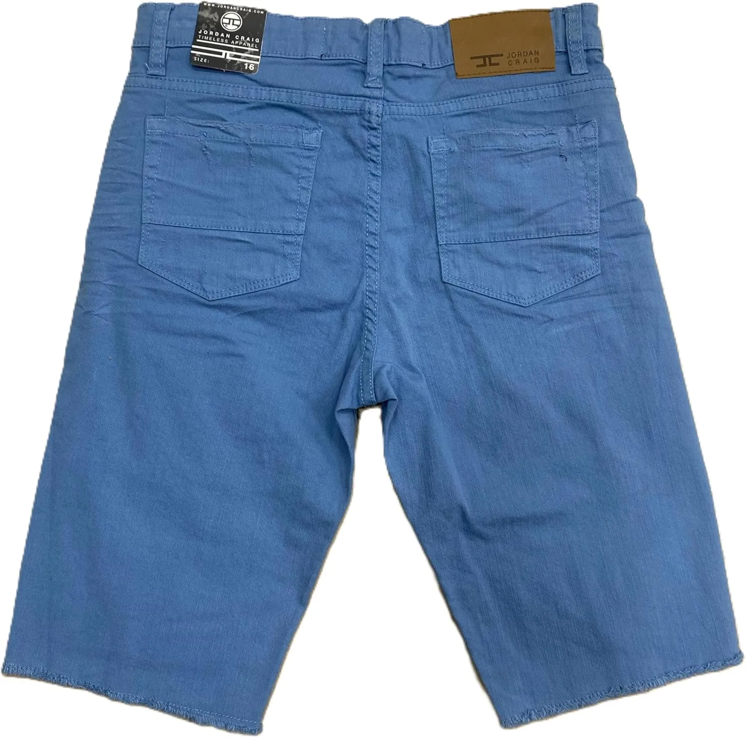 Kids Shreded Sky Blue Jeans Shorts