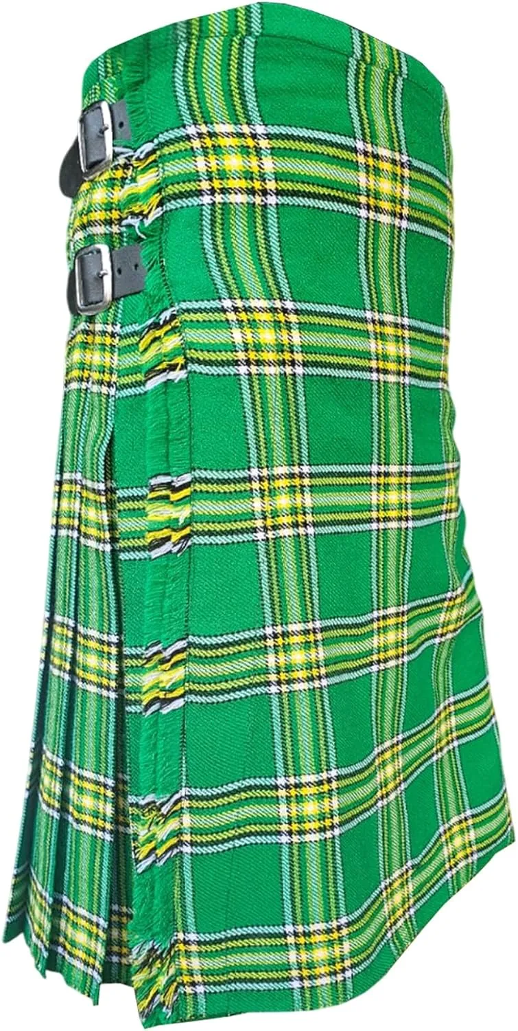 Kilt for Men Scottish Tartan Mens Kilt Highland Leather Straps