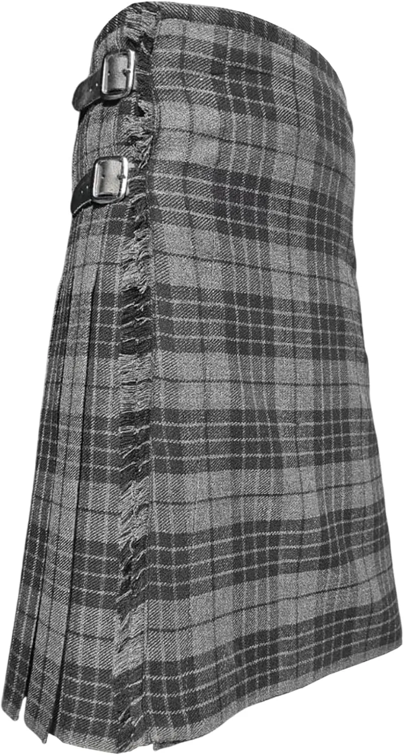 Kilt for Men Scottish Tartan Mens Kilt Highland Leather Straps