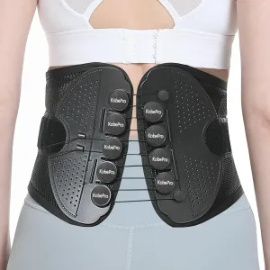 KobrPro Back Brace Support Belt-Lumbar Support Back Brace for Back Pain, Sciatica, Scoliosis, Herniated Disc Adjustable Support Straps Waist Supporter, Easy Waist Corset, Waist Belt, Mesh Ventilation, Double Compression (Single Puller, Small)