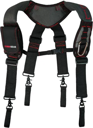 KUNN Gel-Padded Tool Belt Suspenders for Construction Work - Comfortable Support for Carpenters,Electricians & DIY