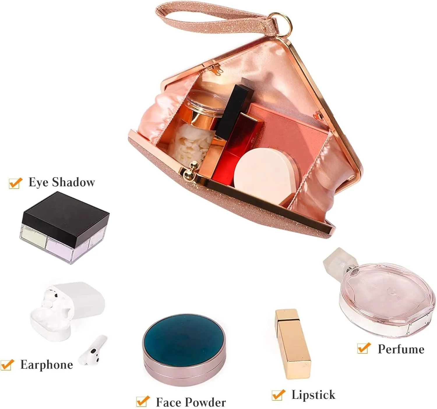 Ladies Sparkly Handbag Elegant Crossbody Glitter Pentagon Shoulder Women Sequin Clutch Bridal Wedding Purse