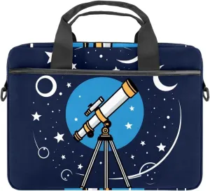 Laptop Bag for Women,Laptop Tote Bag for Women,Laptop Bag for Men,Space Cartoon Astronomical Telescope