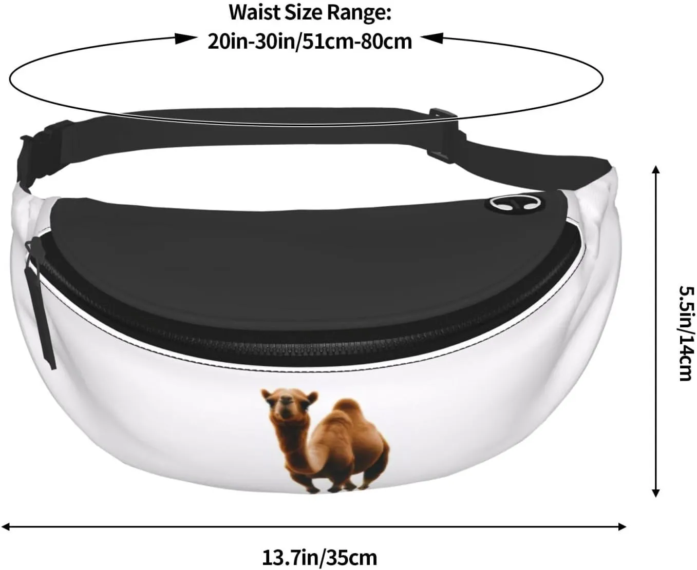 Large Bum Bag Desert Sand Camel Waist Fanny Pack For Men Women,Bumbags With Headphone Jack And Zip Pockets Adjustable Belt For Sport Running Hiking Camping Workout Cycling