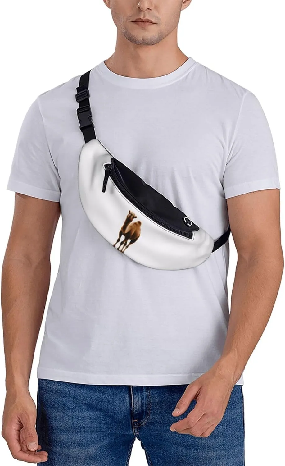 Large Bum Bag Desert Sand Camel Waist Fanny Pack For Men Women,Bumbags With Headphone Jack And Zip Pockets Adjustable Belt For Sport Running Hiking Camping Workout Cycling
