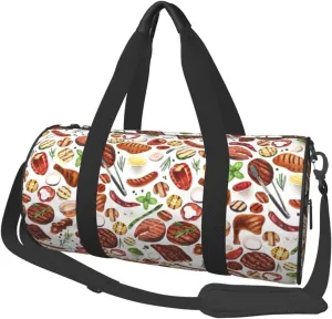 Large Duffle Bag for Travel - Cooking Bbq Gym Bag for Women Men, Foldable Travel Bags for Women Men with Zippered Multiple Pockets