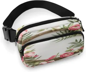 Large Waist Packs with Adjustable Strap,Handmade Garland CrossBody Fanny Pack Casual Bag for Travel Sports Running Hiking