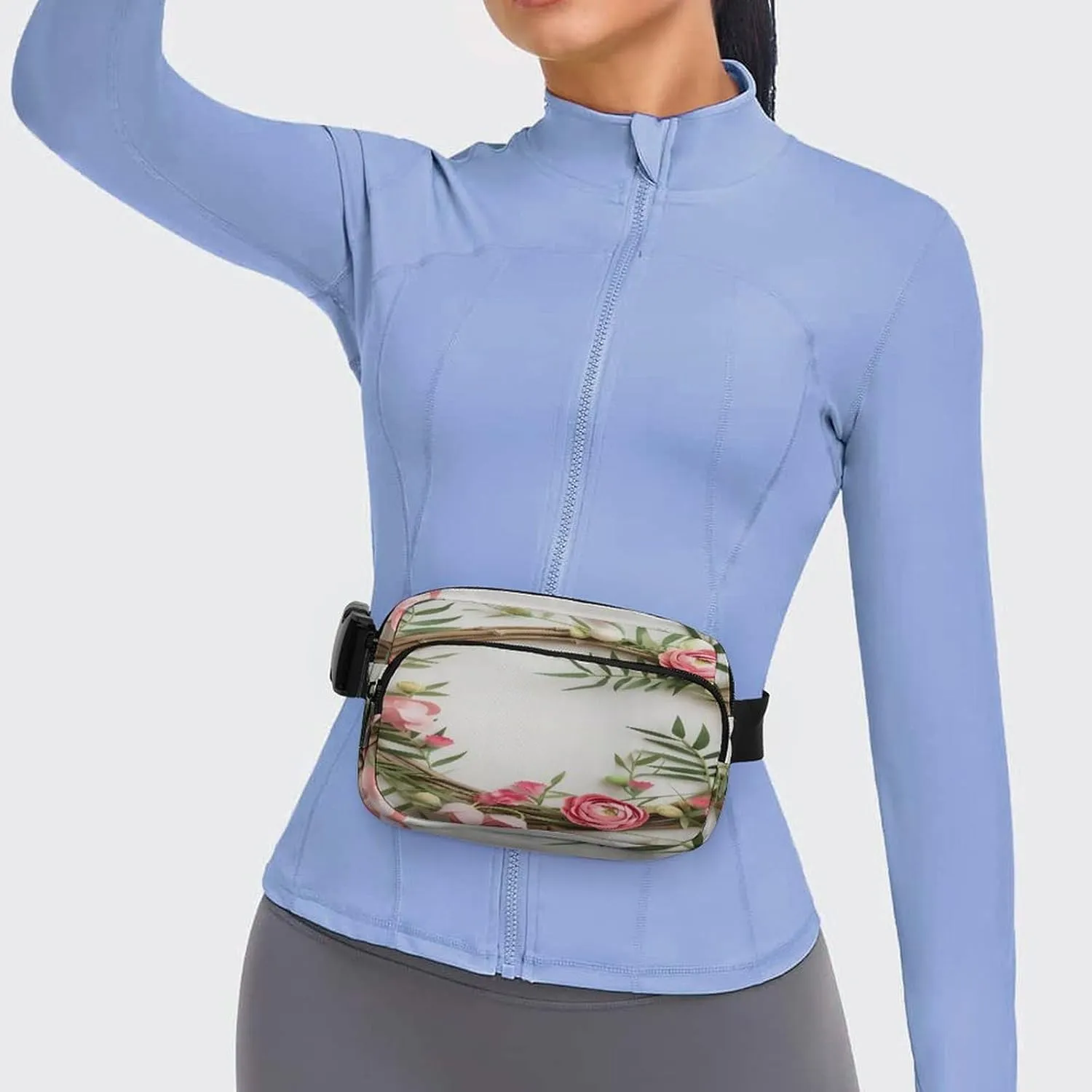Large Waist Packs with Adjustable Strap,Handmade Garland CrossBody Fanny Pack Casual Bag for Travel Sports Running Hiking