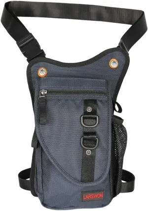 Larswon Thigh Pack - Tactical Waist Bag for Motorcycle, Waterproof Blue