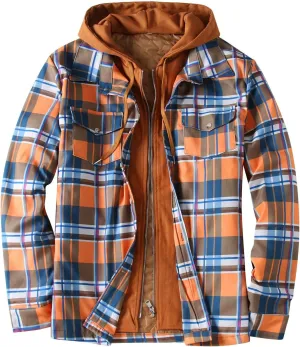 LCMTWX Fleece Plaid Flannel Jacket Plaid Print Lapel Button Down Pocket Long Sleeve Shirt Patchwork Jacket Thickened Sherpa