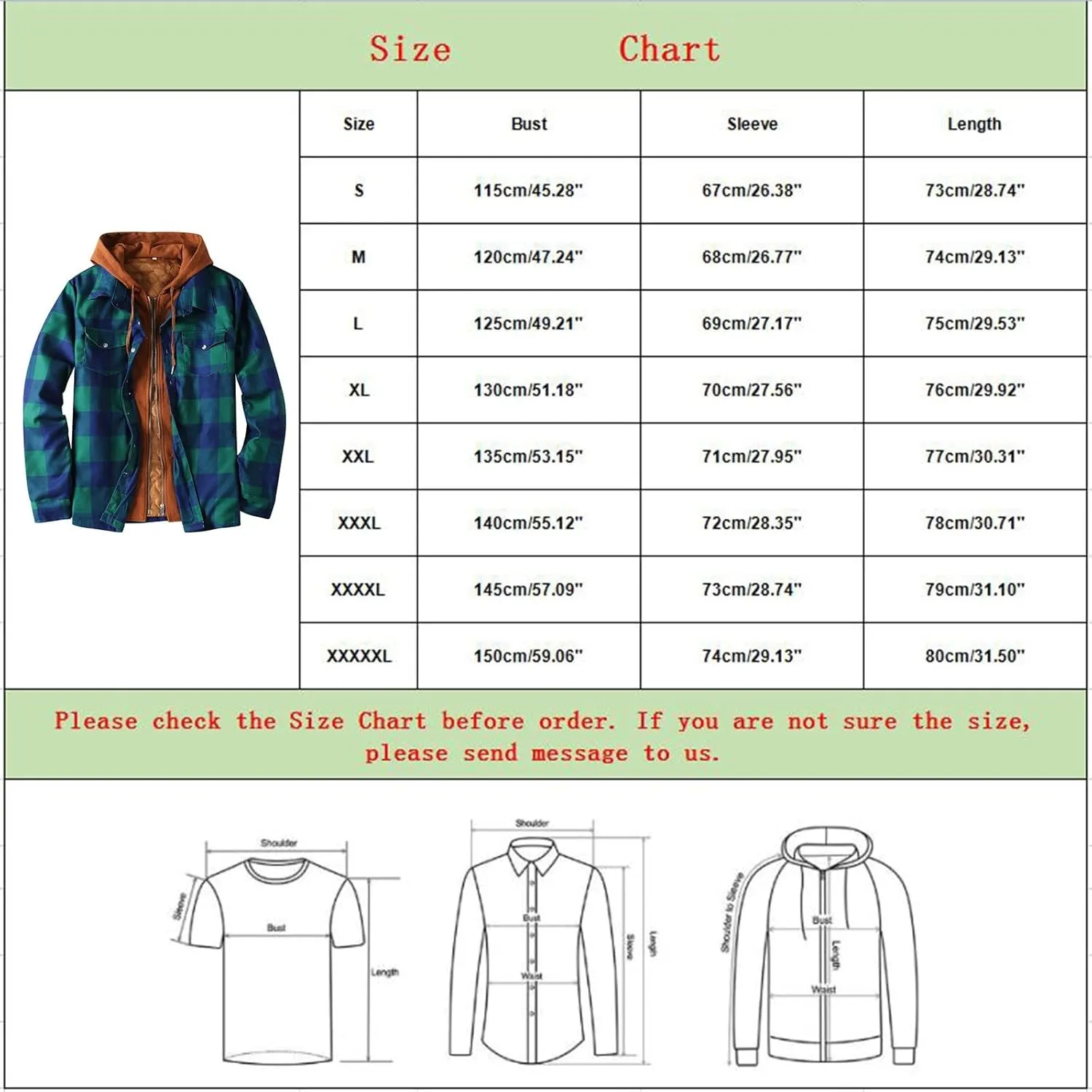 LCMTWX Mens Flannel Jacket Casual Plaid Print Lapel Button Down Pocket Long Sleeve Shirt Patchwork Jacket Thickened ​Coat