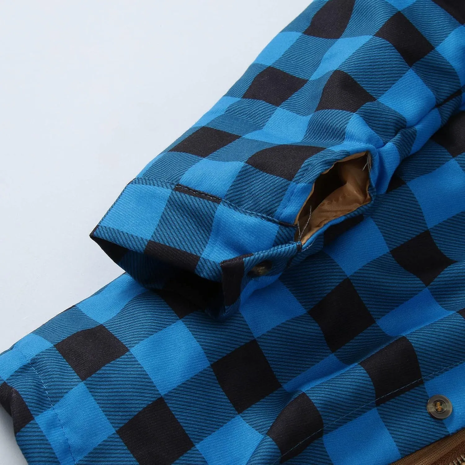 LCMTWX Mens Plaid Jacket And Winter Boho Print Hooded Zipper Pocket Long Sleeve Shirt Patchwork Casual Loose Thicken