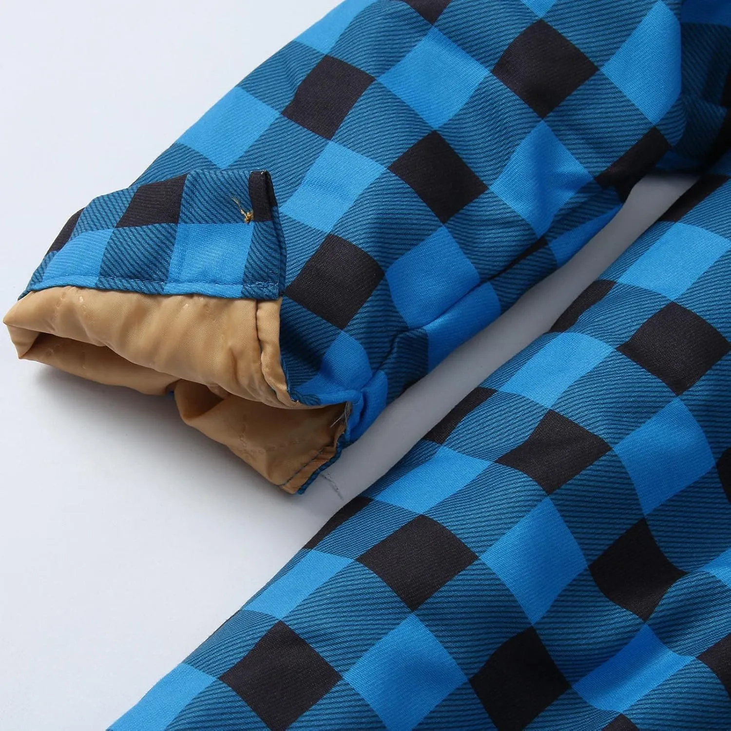 LCMTWX Mens Plaid Jacket And Winter Boho Print Hooded Zipper Pocket Long Sleeve Shirt Patchwork Casual Loose Thicken