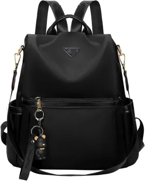 Leathario Women Backpack Purse Anti-Theft Nylon Small Casual Daypack Handbag Shoulder Mini Bookbag for College Travel Work