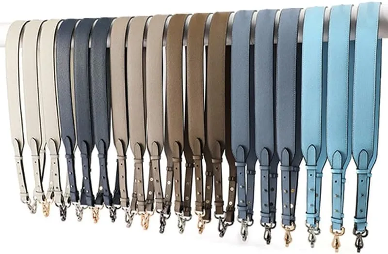 Leather Bag Strap for Bags Adjustable Purse Straps Replacement Shoulder Purse Straps for Handbags Silver Clasp Dark Brown