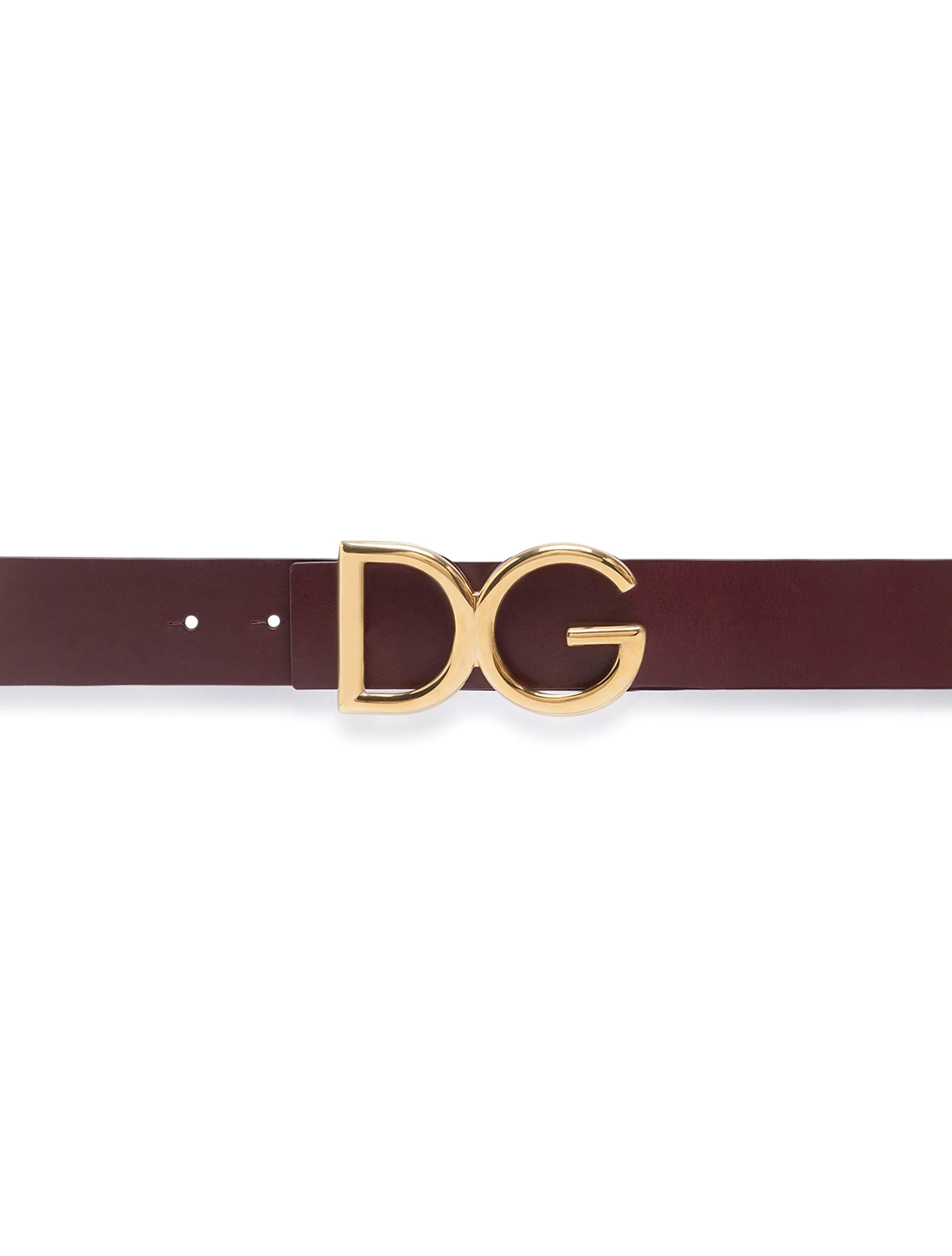 Leather belt with DG logo