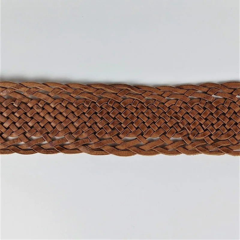Leather Boho belt with turquoise XL buckle