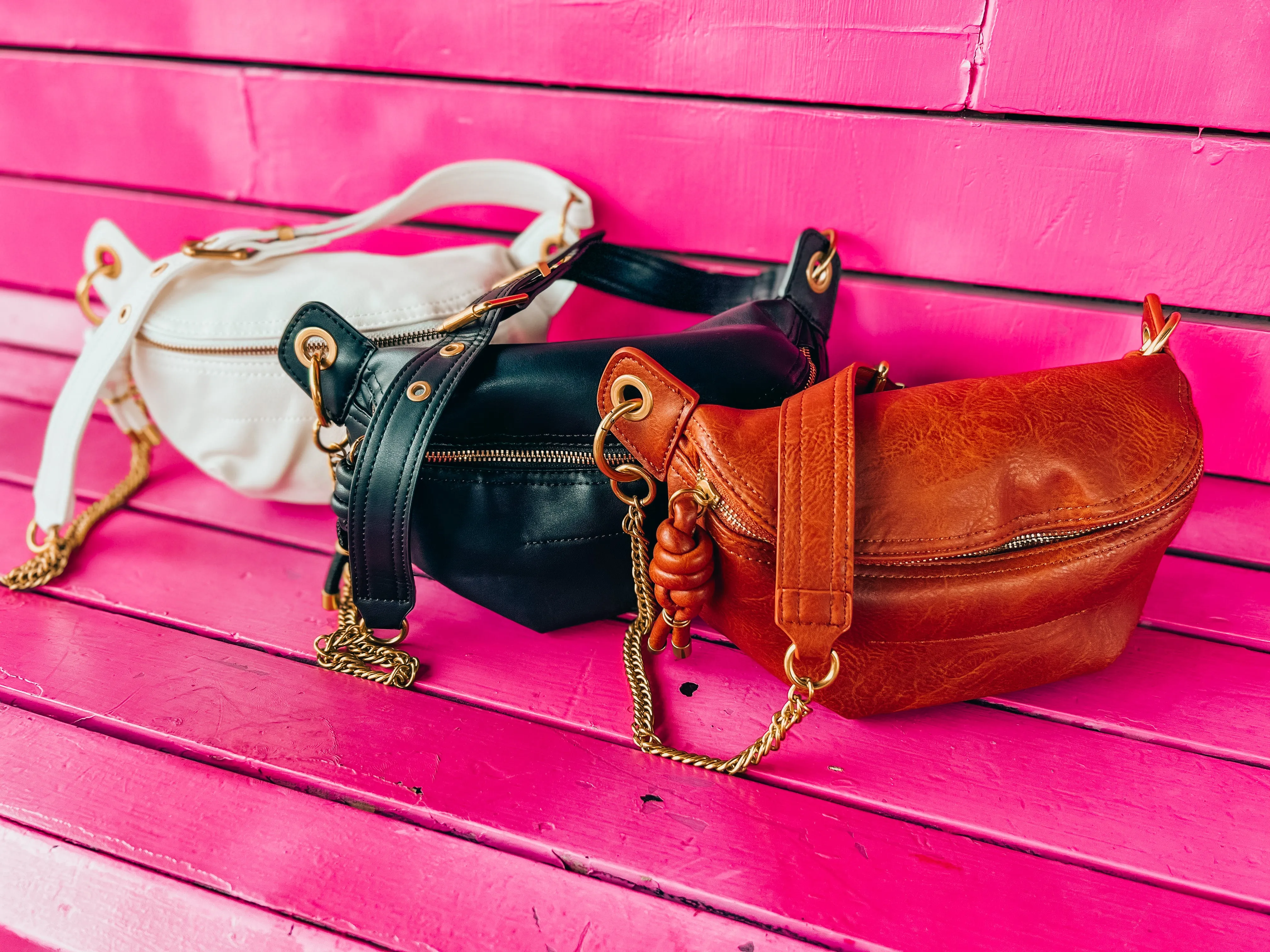 Leather bum bags
