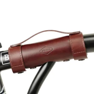 Leather Carry Handle for Brompton bicycle - Full grain leather, handle for carrying Brompton folding bike (Brown)