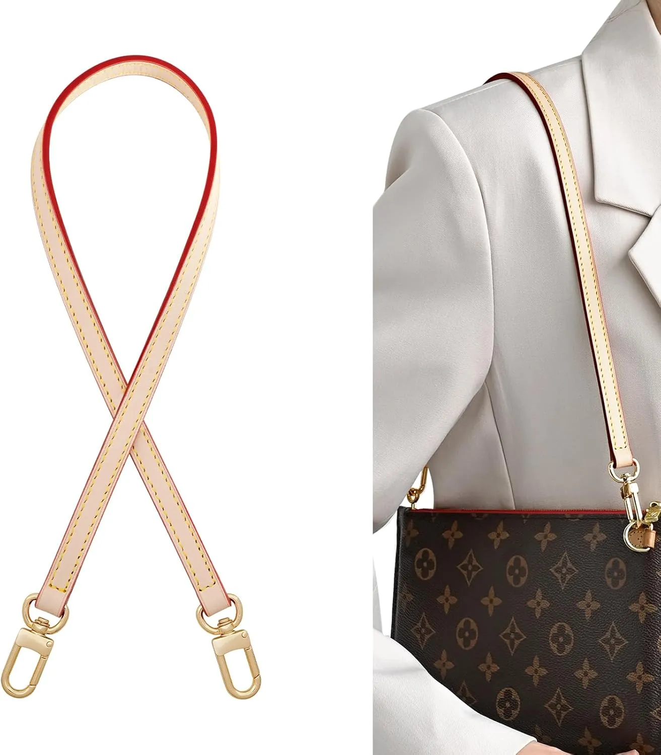 Leather Purse Straps Replacement Bag Shoulder Strap for Multi Pochette Accessories（Long:23.6in&Width:0.43in）