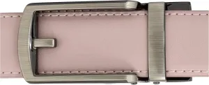 Leather Ratchet Belt for Women, Trim to Fit 18"- 44" Waist, Automatic Slide Buckle, No Holes, Gift Box