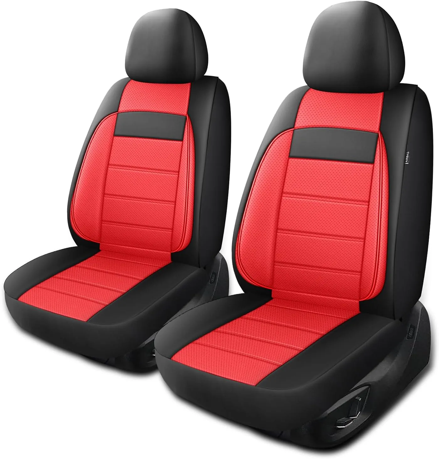 Leather Seat Covers,Breathable and Comfortable 3D Foam Back Support Car Seat Covers,Airbag Compatible,Automotive Seat Cover Protector Waterproof,Universal Fit for Cars,SUVs,Trucks (2PCS,N5)