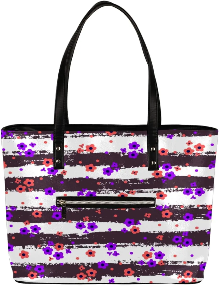 Leather Tote Bag for Women Fashion Shoulder Bag Purses and Handbags Large Capacity Satchel Bags for Work Travel