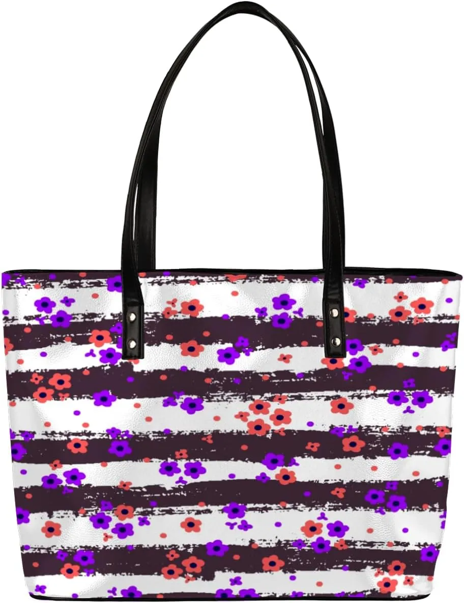 Leather Tote Bag for Women Fashion Shoulder Bag Purses and Handbags Large Capacity Satchel Bags for Work Travel