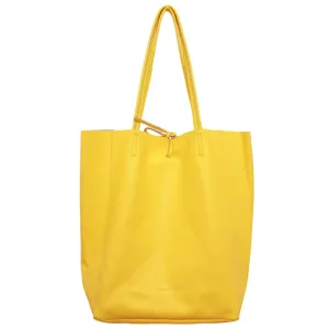 Leather Tote Large Mustard
