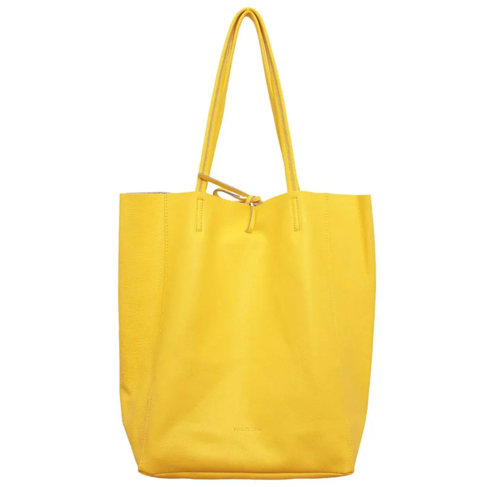 Leather Tote Large Mustard