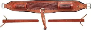Leather Western Horse Saddle Girth Back Cinch Strap Western Horse Saddle Bucking Strap Rear Girth Flank Cinch Smooth Leather Size Length: 40 Buckle to Buckle & Width: 2.75 with 2 Buckles, LG25