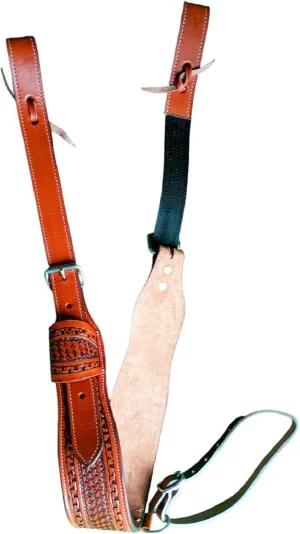 Leather Western Horse Saddle Girth Back Cinch Strap Western Horse Saddle Bucking Strap Rear Girth Flank Cinch Smooth Leather Size Length: 40 Buckle to Buckle & Width: 2.75 with 2 Buckles, LG35