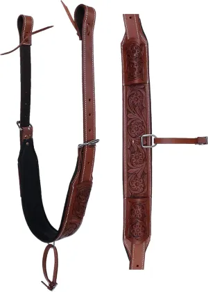 Leather Western Horse Saddle Girth Back Cinch Strap Western Horse Saddle Bucking Strap Rear Girth Flank Cinch Smooth Leather Size Length: 40 Buckle to Buckle & Width: 2.75 with 2 Buckles, LG37
