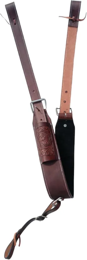 Leather Western Horse Saddle Girth Back Cinch Strap Western Horse Saddle Bucking Strap Rear Girth Flank Cinch Smooth Leather Size Length: 40 Buckle to Buckle & Width: 2.75 with 2 Buckles, LG38
