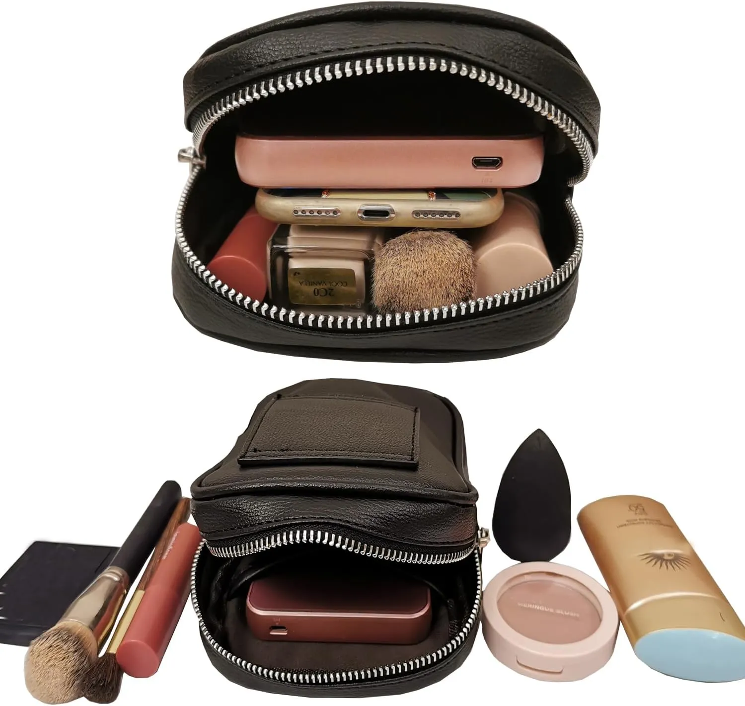 Leg Harness - Synthetic Leather Thigh Bag - Black